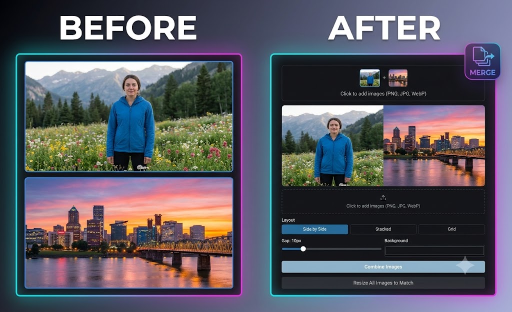 Effortlessly Merge and Combine Photos Online for Free